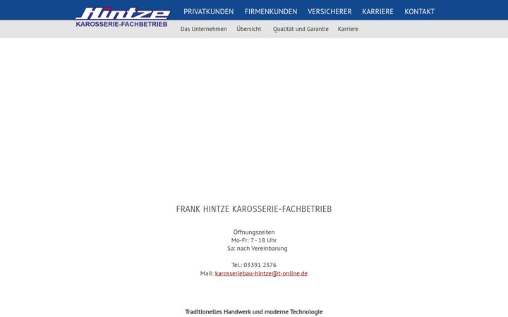 Screenshot of karosseriebau-hintze.de