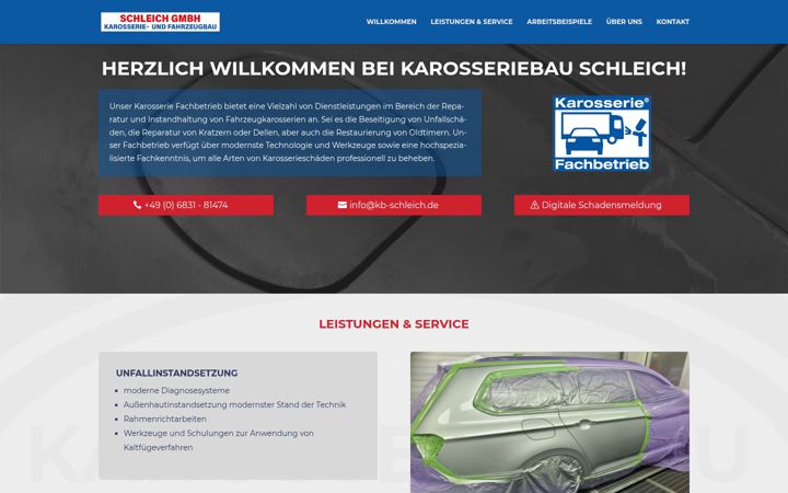 Screenshot of karosseriebau-schleich.de