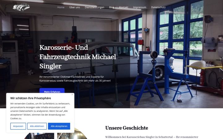 Screenshot of karosseriebau-singler.net