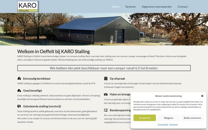 Screenshot of karostalling.nl