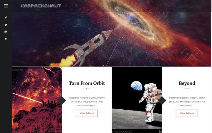 Screenshot of karpackonaut.ie