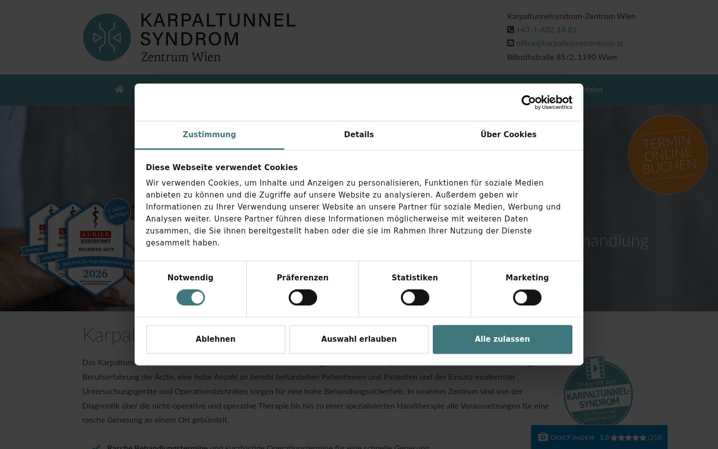 Screenshot tal-banner tal-kunsens muri qabel kwalunkwe interazzjoni