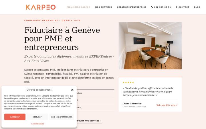 Screenshot of karpeo.ch