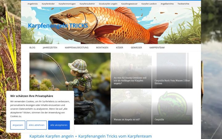 Screenshot of karpfenangeln-tricks.de