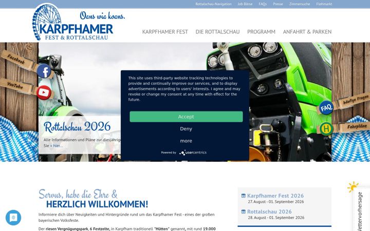 Screenshot of karpfhamerfest.de