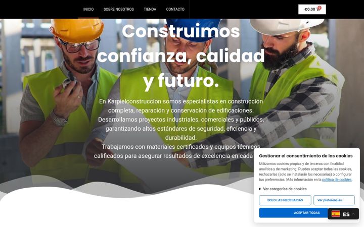Screenshot of karpielconstruccion.com