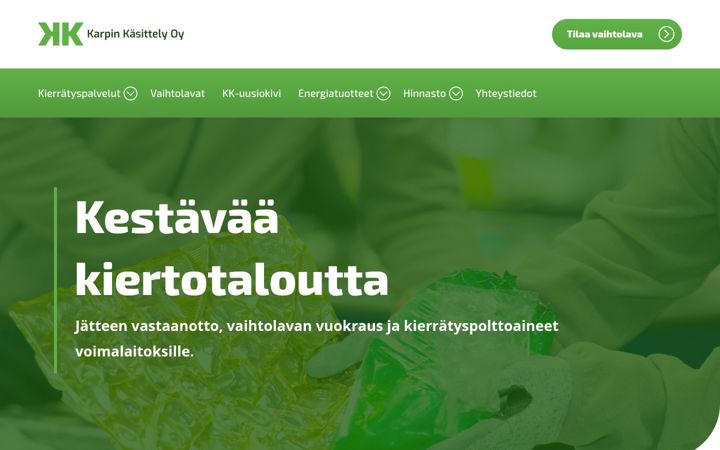 Snímek obrazovky karpinkasittely.fi
