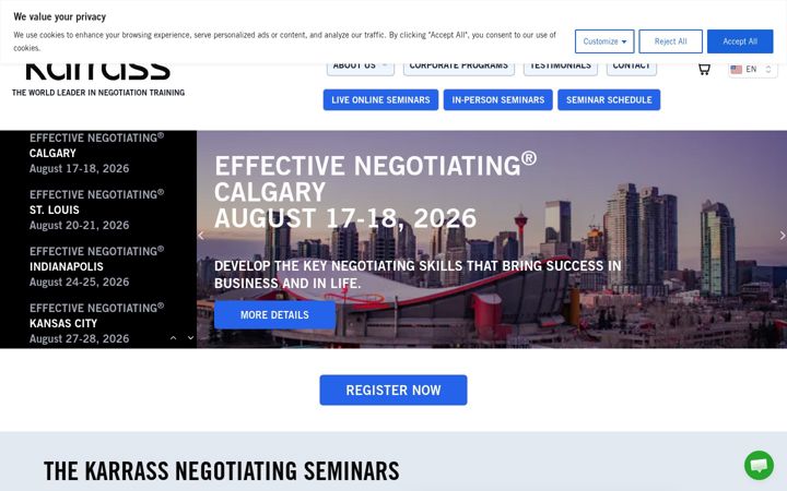 Screenshot of karrass.com