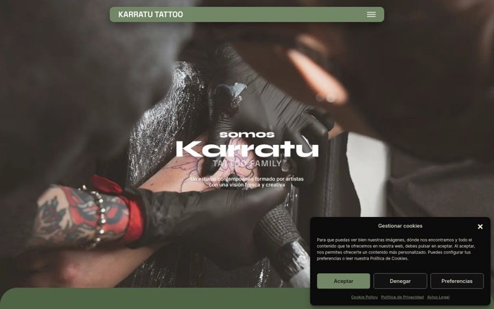 Screenshot of karratutattoo.com
