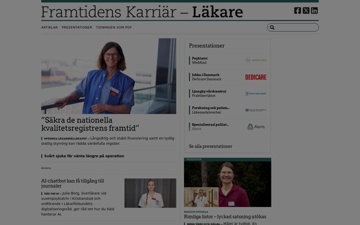 Screenshot of karriarlakare.se