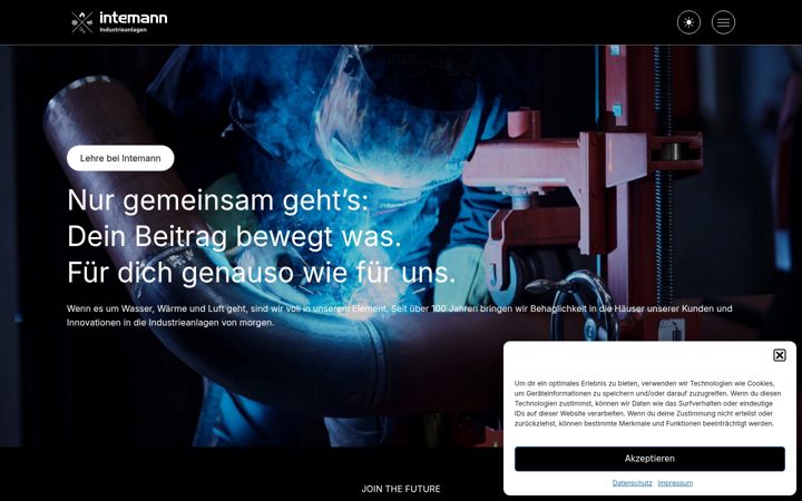 Screenshot of karriere-bei-intemann.at
