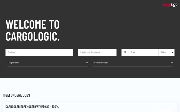 Screenshot of karriere-cargologic.com
