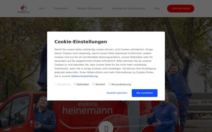 Screenshot of karriere-elektro-heinemann.de