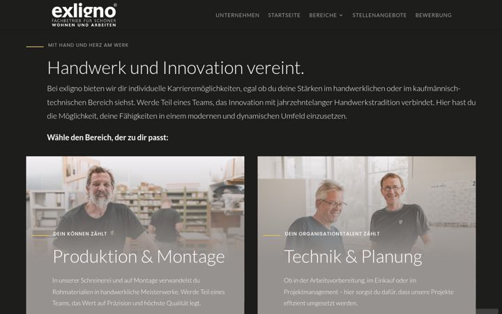 Screenshot of karriere-exligno.eu