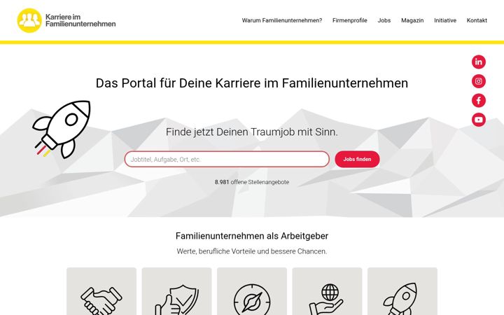Ekraanipilt saidist karriere-familienunternehmen.de