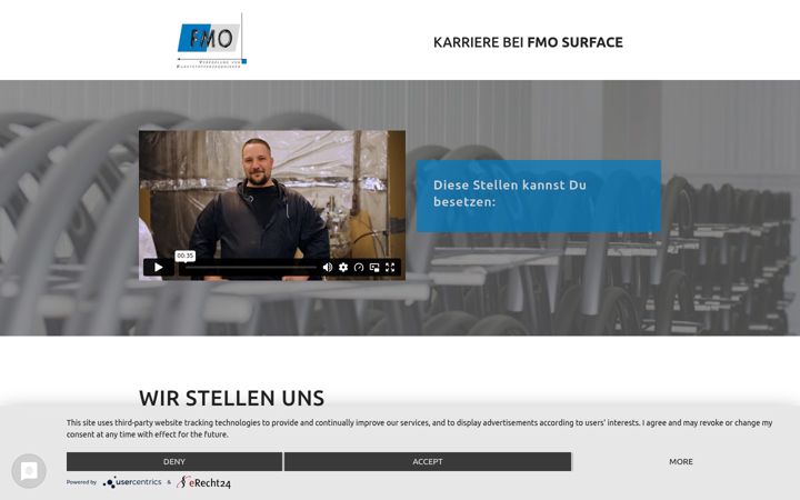 Screenshot of karriere-fmo-surface.de