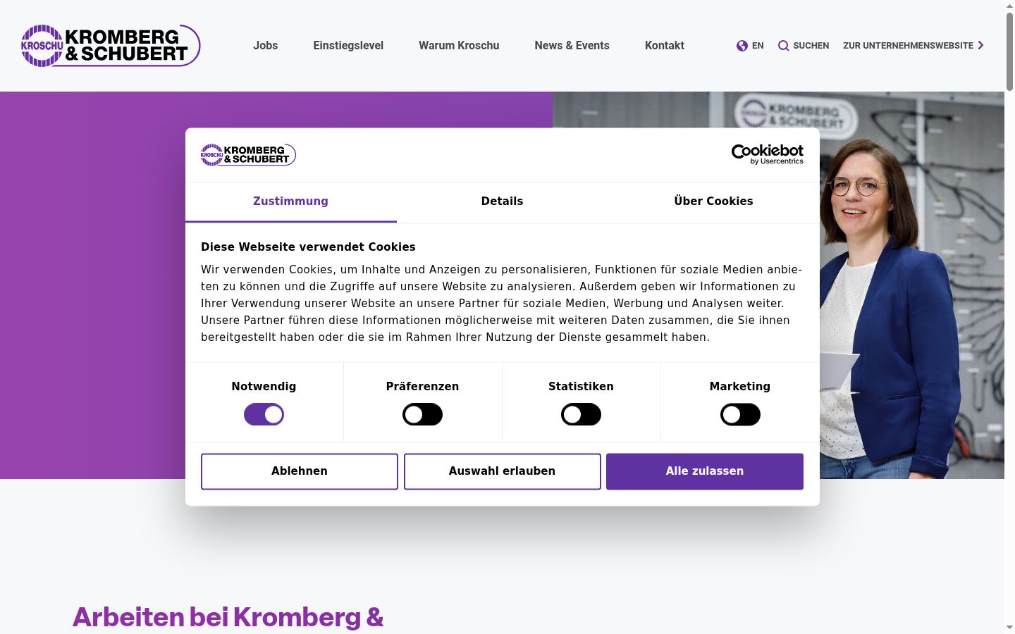 Captura de pantalla del banner de consentimiento mostrado antes de cualquier interacción