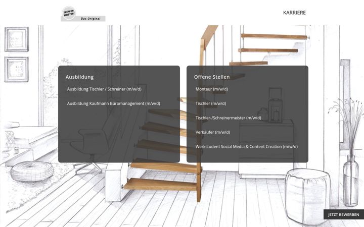 Screenshot of karriere-treppenmeister.com