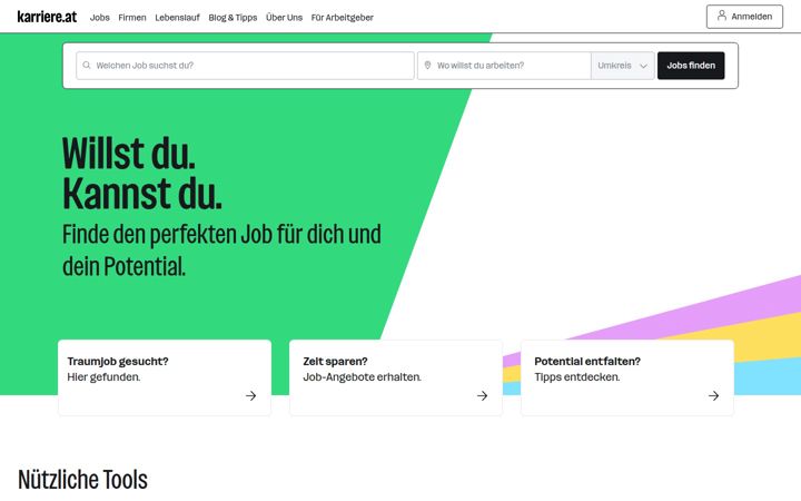 Screenshot of karriere.at