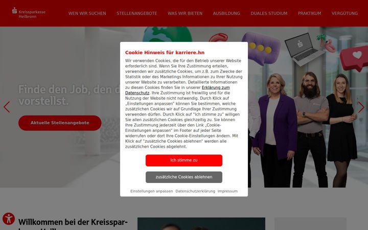 Screenshot of karriere.hn