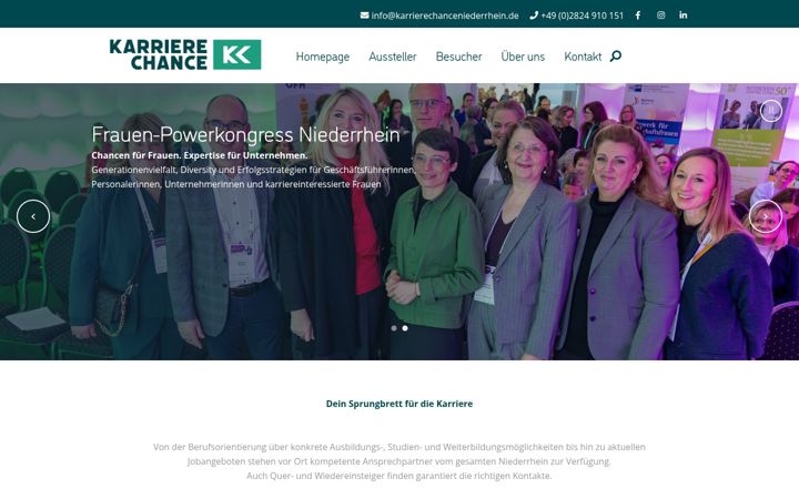 Screenshot of karrierechanceniederrhein.de