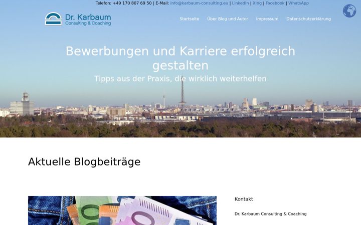 Screenshot of karrierecoaching.eu