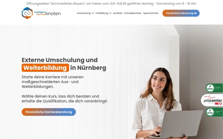 Screenshot of karriereknoten.com