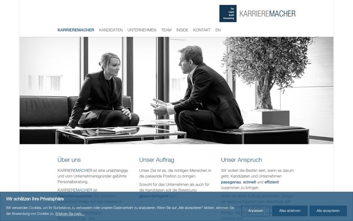 Screenshot of karrieremacher.de
