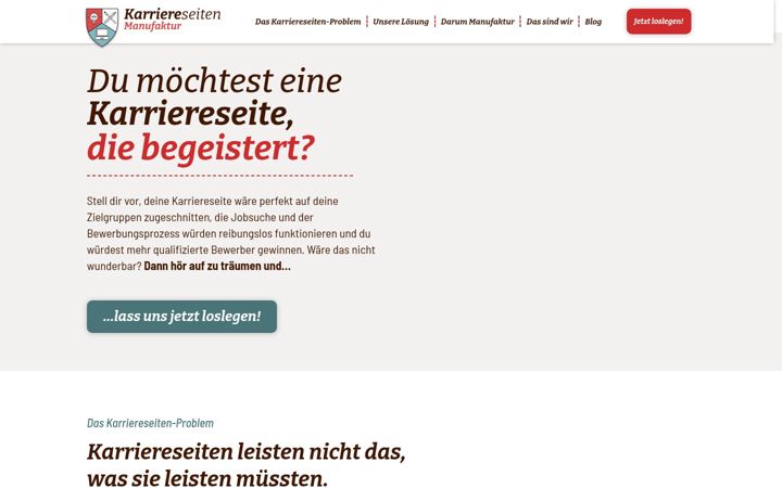 Screenshot of karriereseiten-manufaktur.de