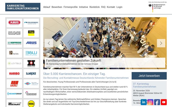 Screenshot of karrieretag-familienunternehmen.de