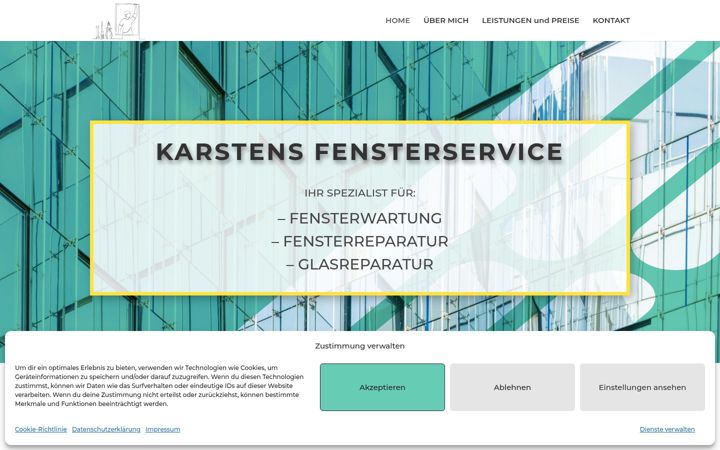 Screenshot of karstensfensterservice.de