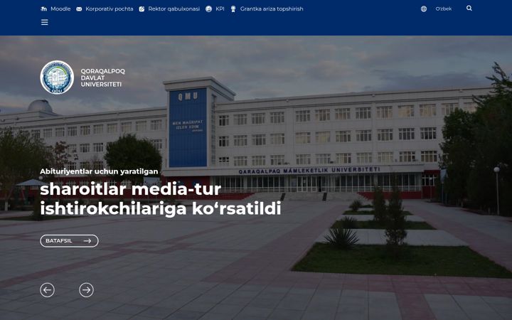 Screenshot of karsu.uz