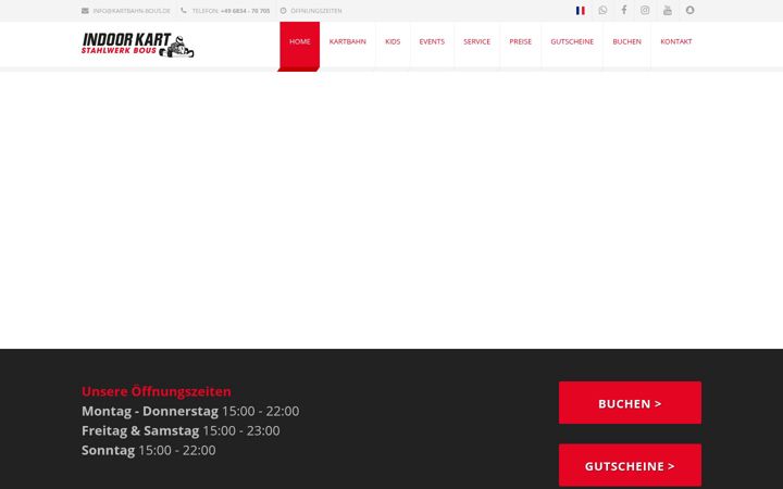 Screenshot of kartbahn-bous.de