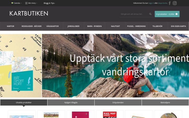 Screenshot of kartbutiken.se