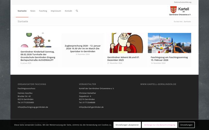 Screenshot of kartell-gernlinden.de