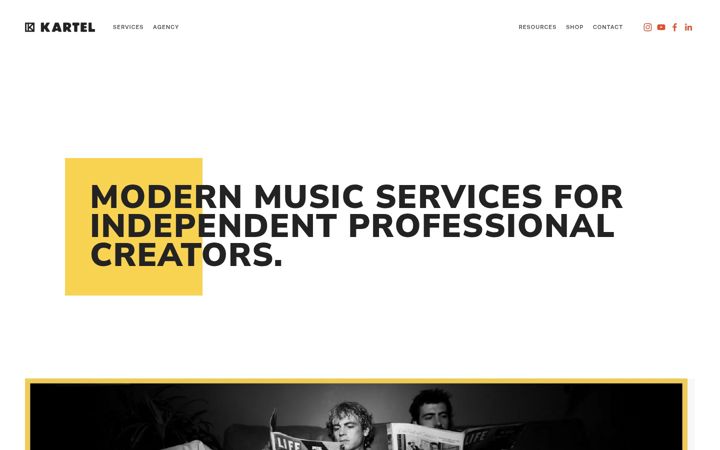 Screenshot of kartelmusicgroup.com