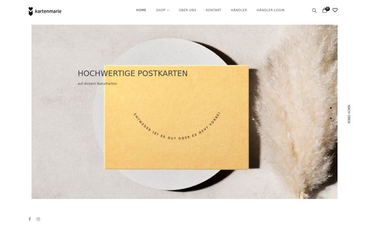 Screenshot of kartenmarie.de