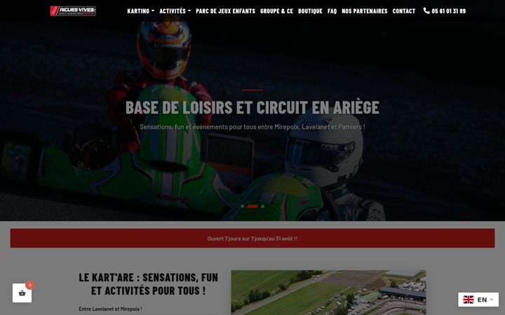 Screenshot of karting-ariege.fr