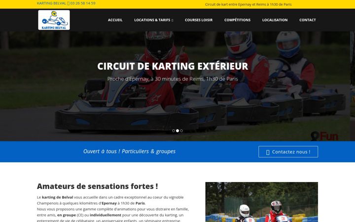 Screenshot of karting-belval.fr