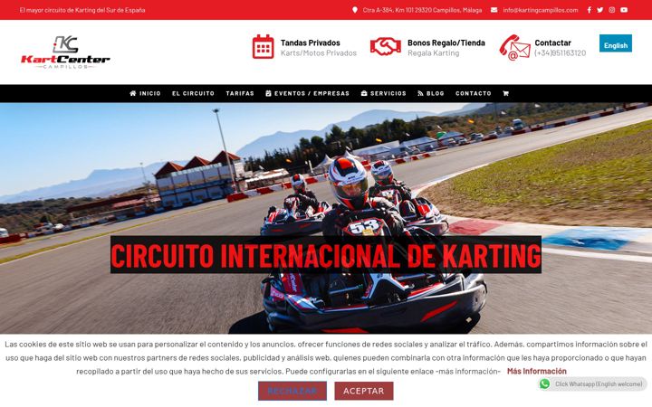 Screenshot of kartingcampillos.com