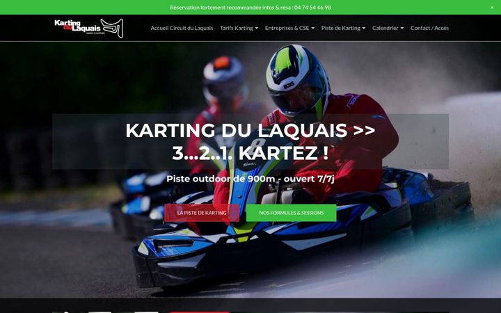 Screenshot of kartingdulaquais.com