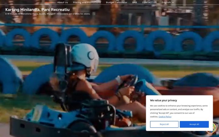 Screenshot of kartingminilandia.com