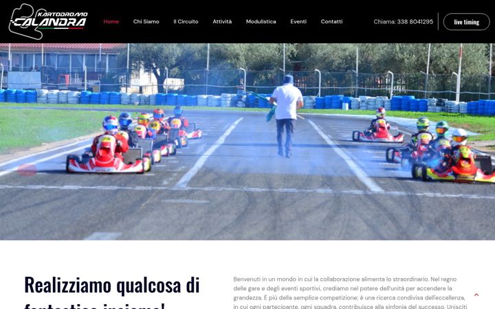 Screenshot of kartodromocalandra.com