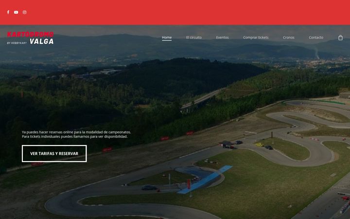 Screenshot of kartodromovalga.com