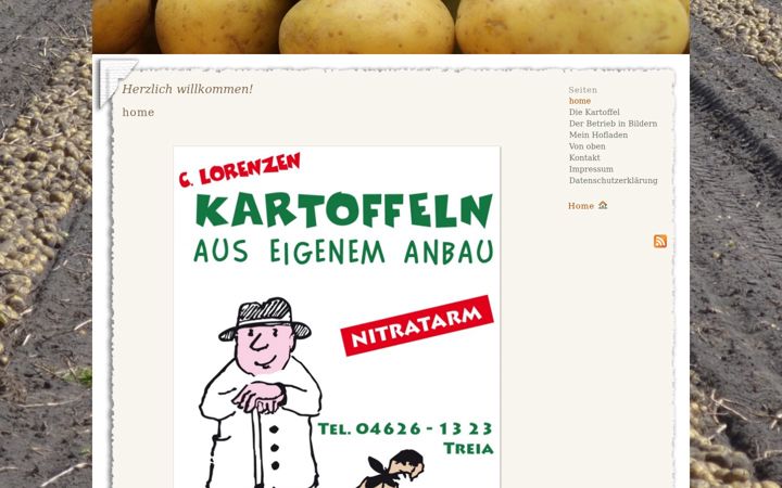Screenshot of kartoffel-lorenzen-treia.de