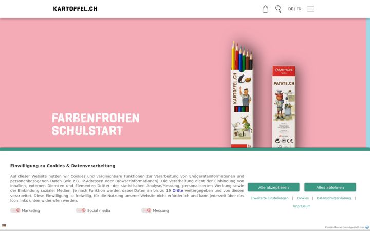 Screenshot of kartoffel.ch