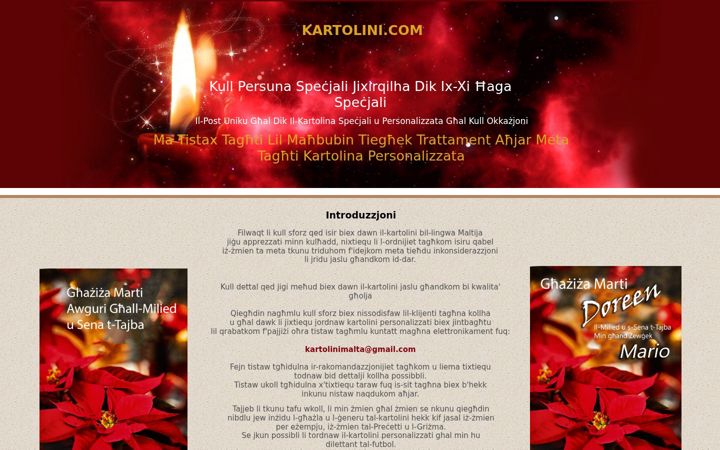 Screenshot of kartolini.com