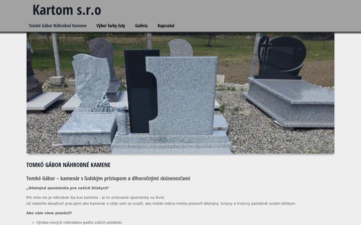 Screenshot of kartom.sk