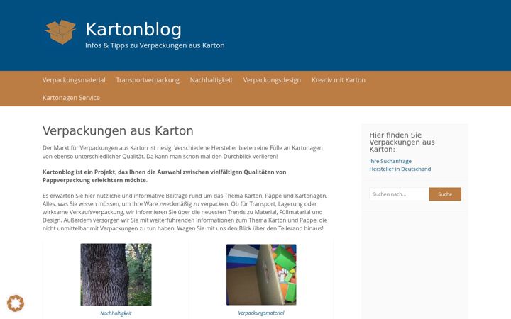 Screenshot of kartonblog.de