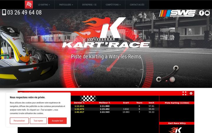 Screenshot of kartrace.org